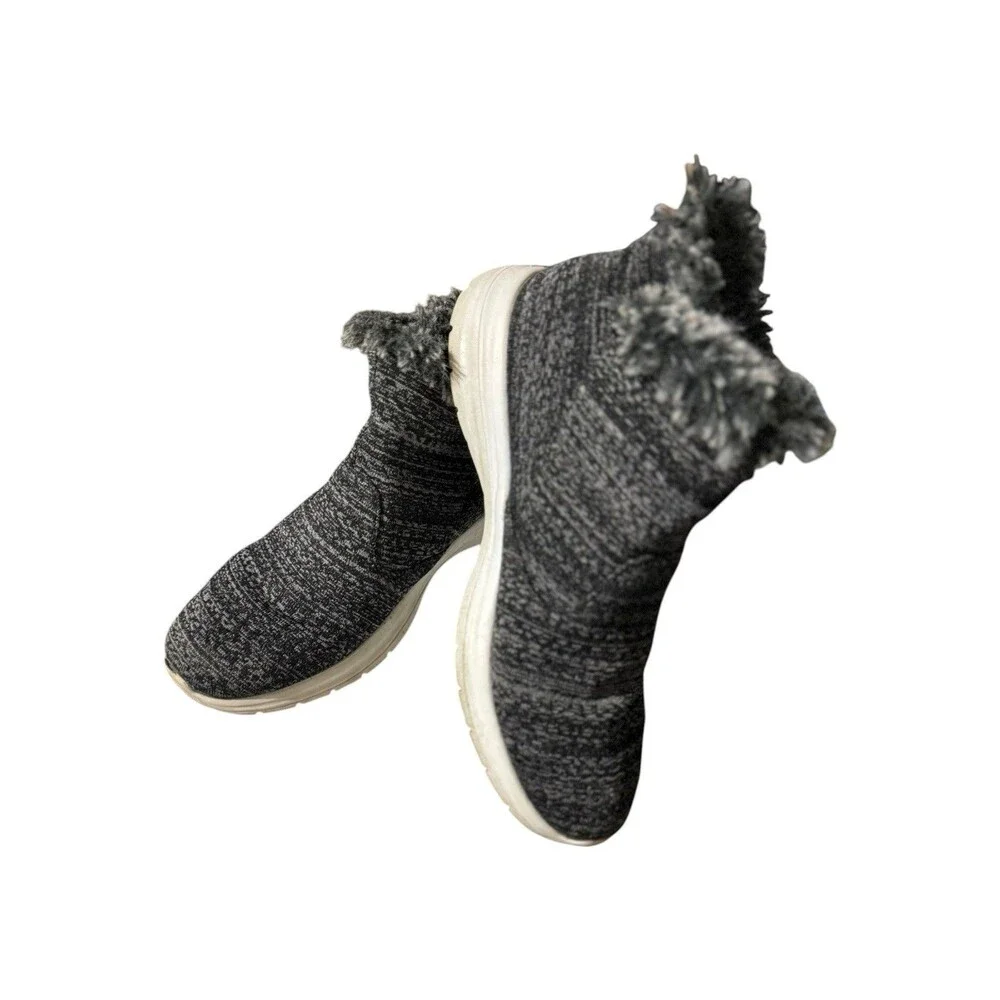 Telic Apres-Ski Recovery Comfort Boot Granite Gray SZ 8 Ankle High top Faux Fur